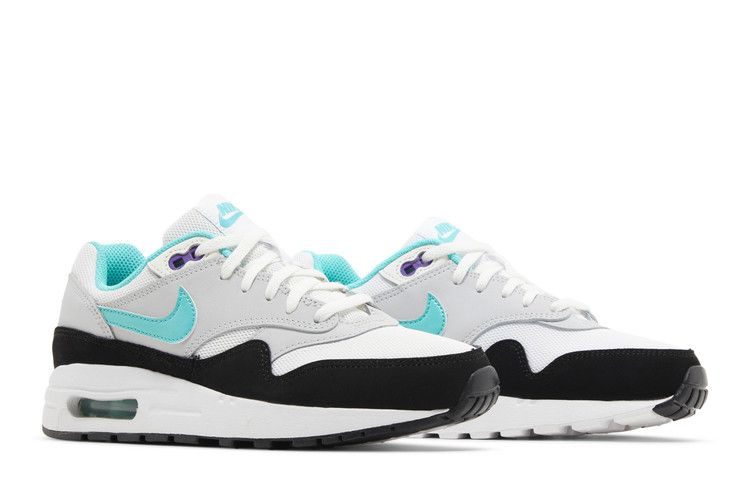 Nike Air Max 1 White Pure Platinum Court Purple Hyper Jade (GS)