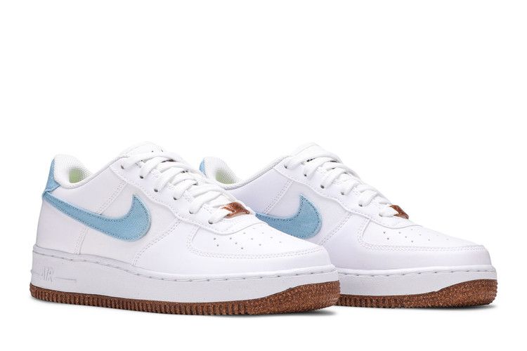 Nike Air Force 1 Low LV8 Indigo Canvas Cork White (GS)