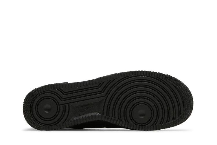 Nike Air Force 1 Low Cut Out Swoosh Black