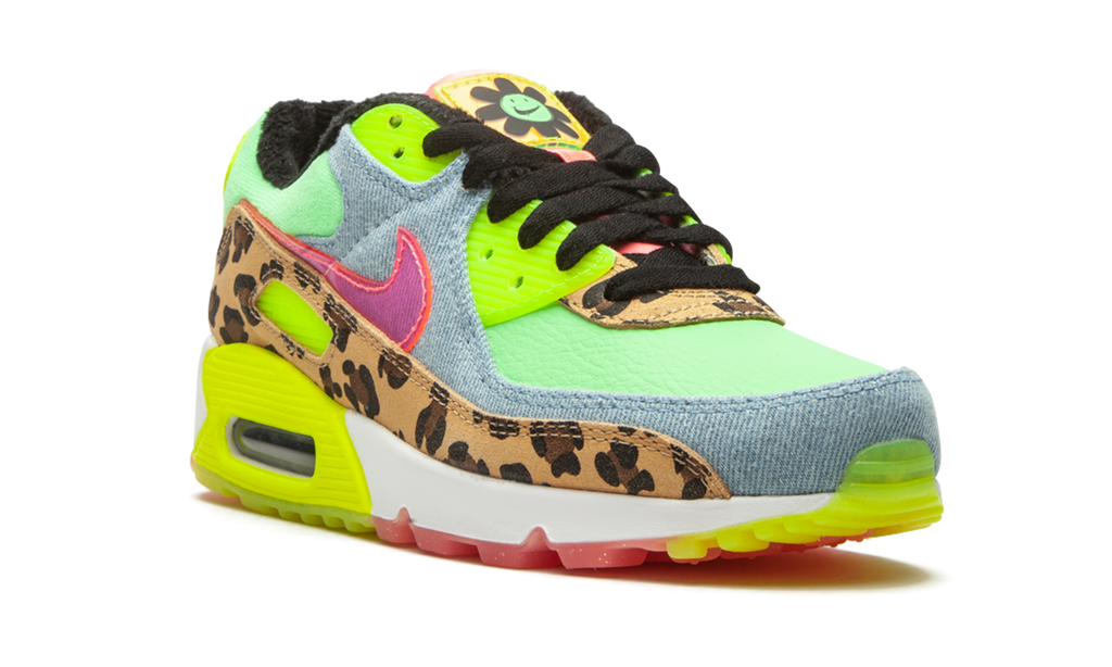 W Air Max 90 LX "Denim Leopard Print"