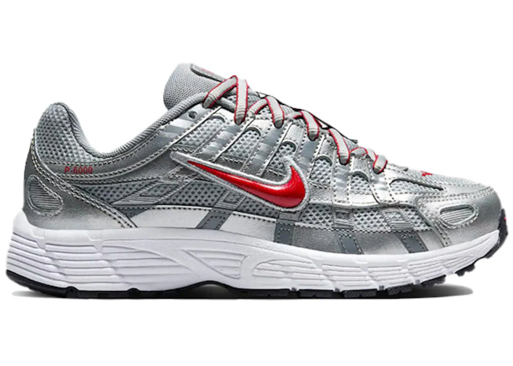Nike P-6000 Metalic Silver Cool Red (GS)