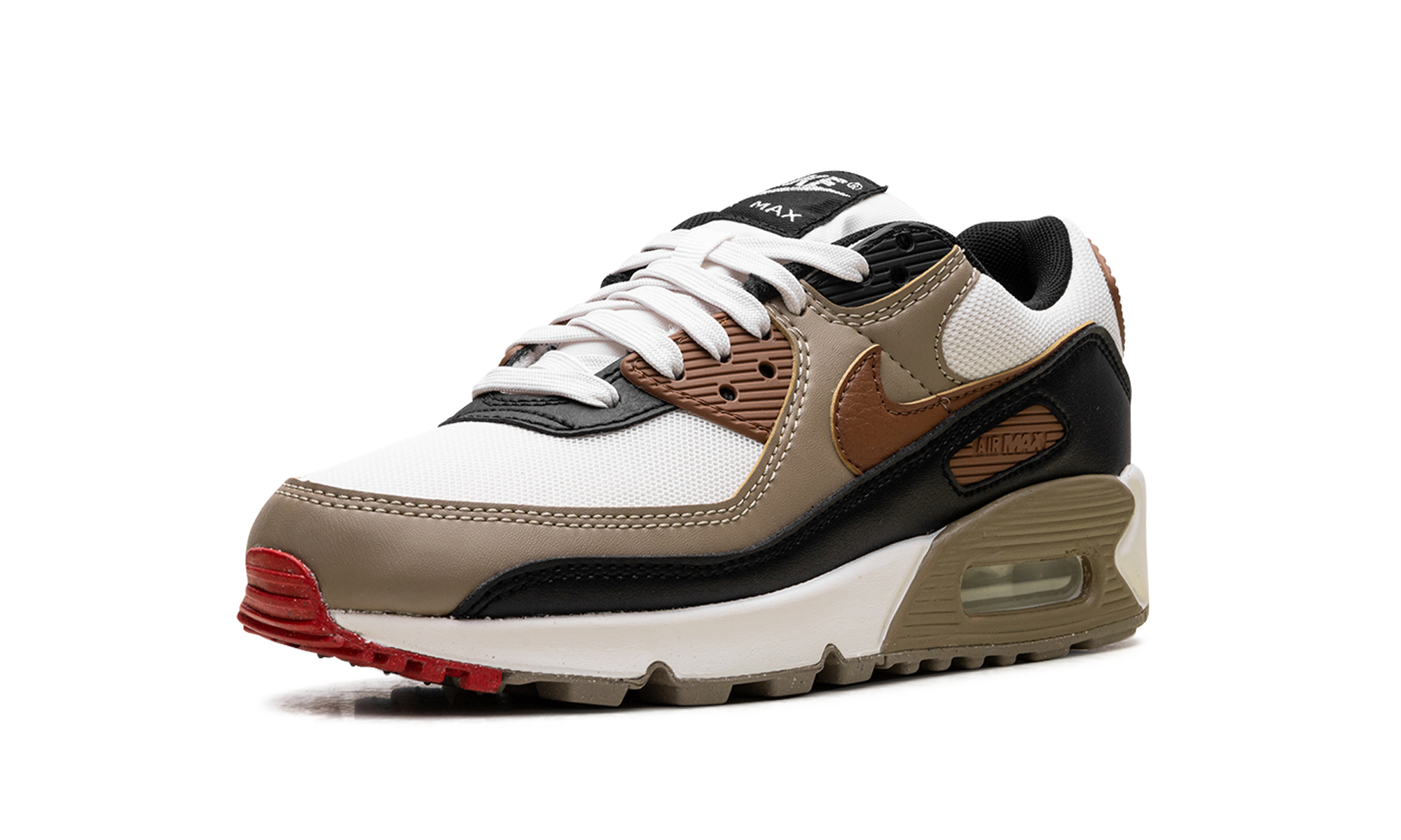 Air Max 90 WMNS "Phantom Black Fire Red Light British Tan"